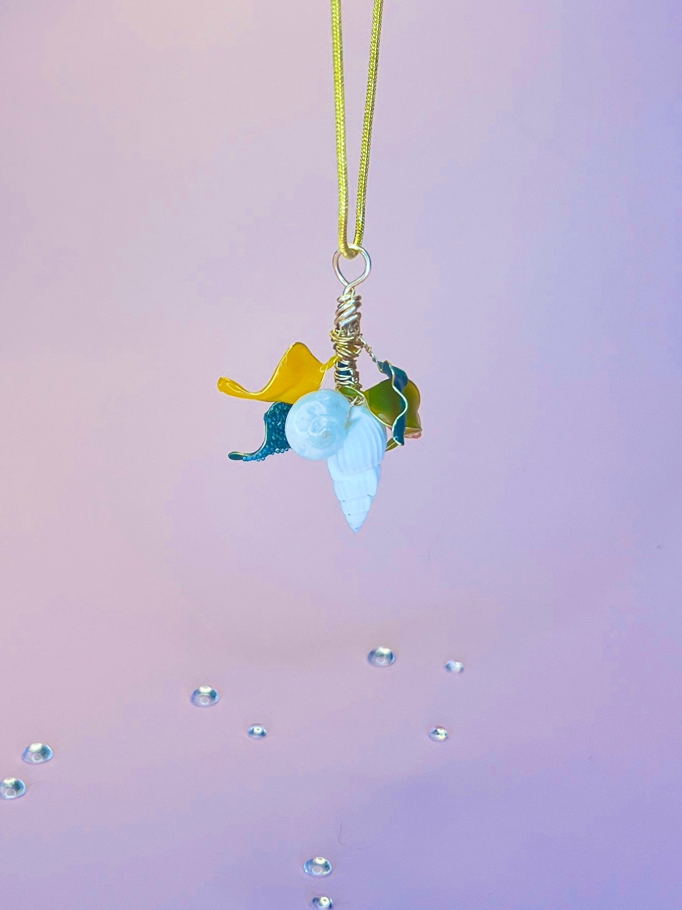 Seasnail Seaweed Forest Pendant