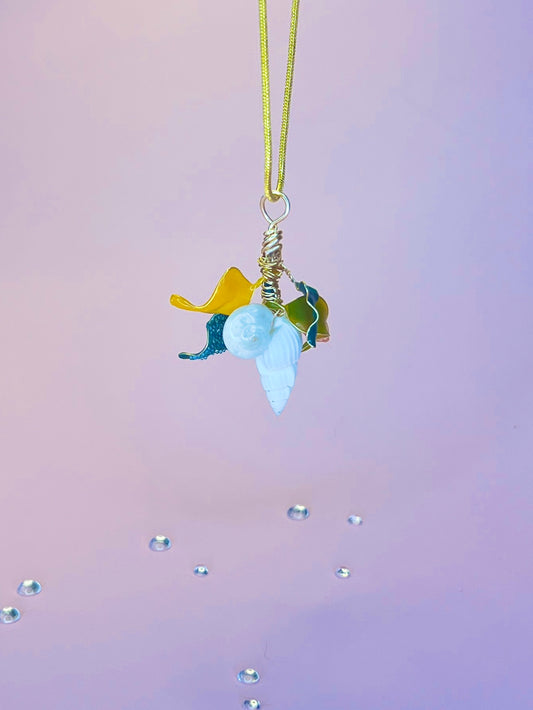 Seasnail Seaweed Forest Pendant