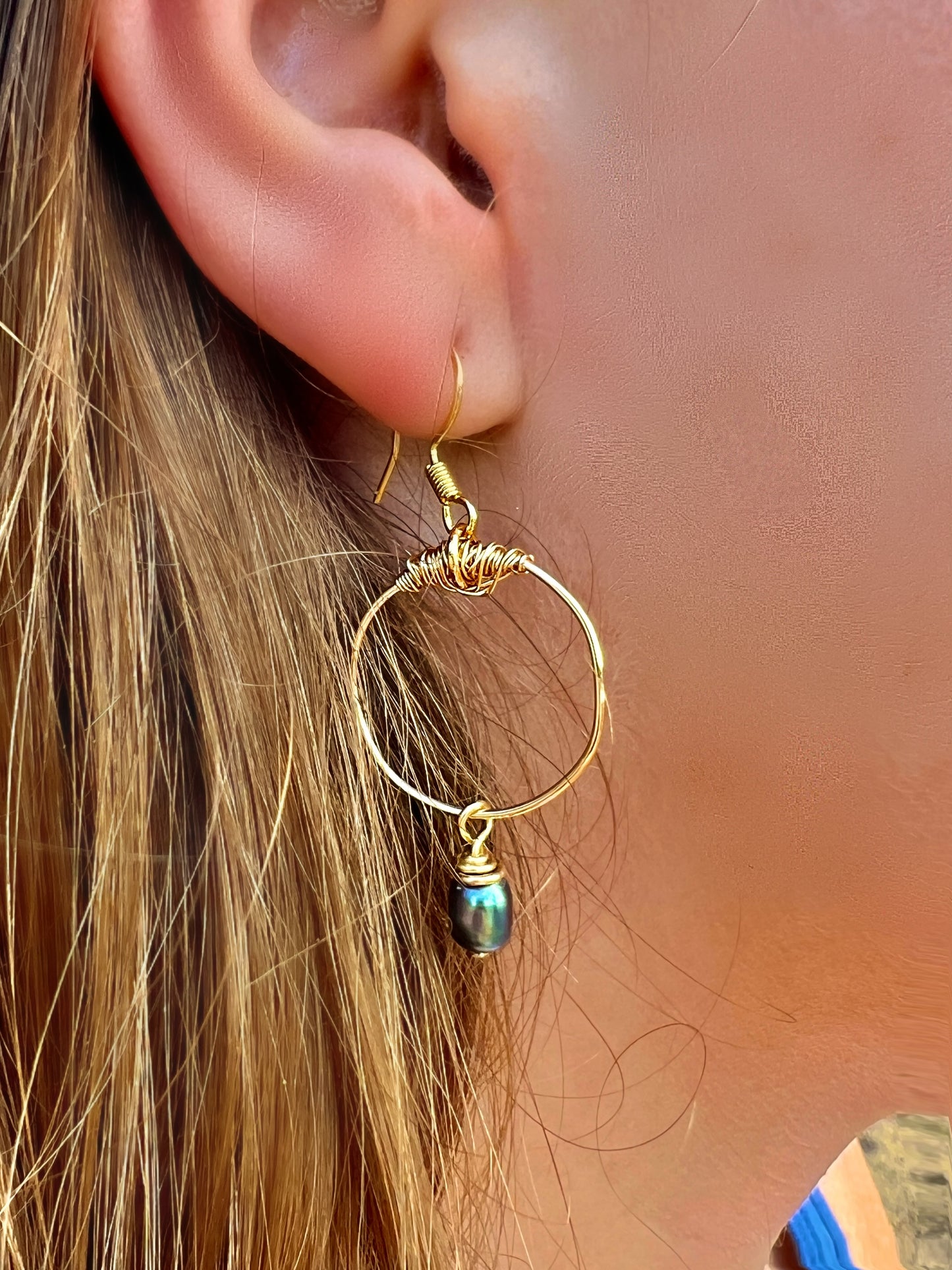 Hoop Pearl Earrings