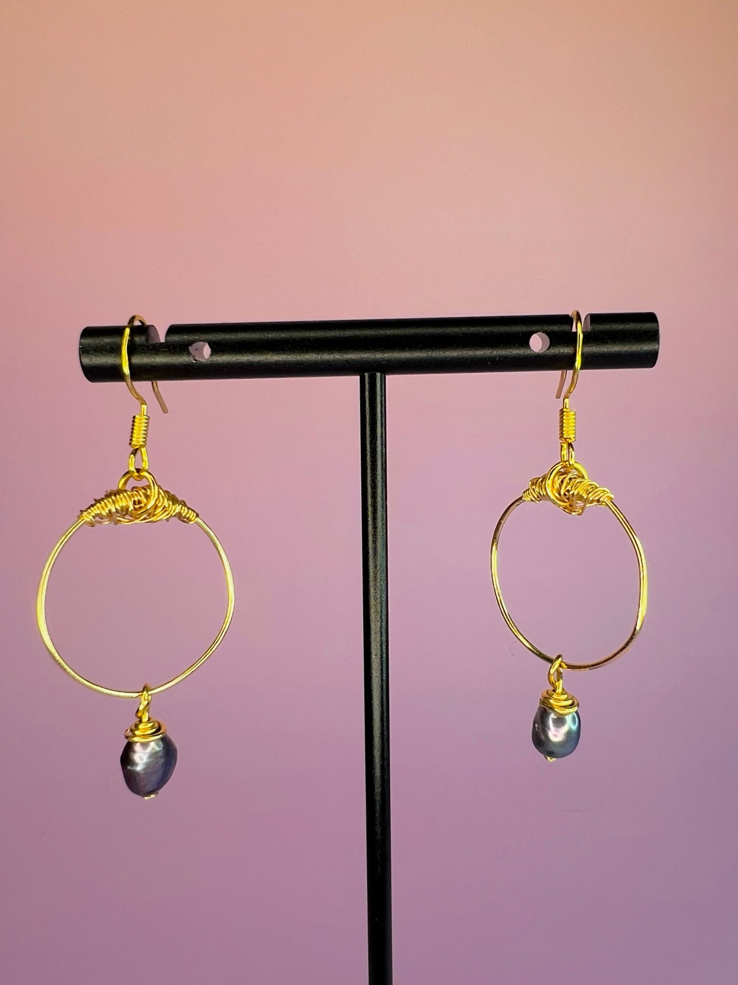 Hoop Pearl Earrings