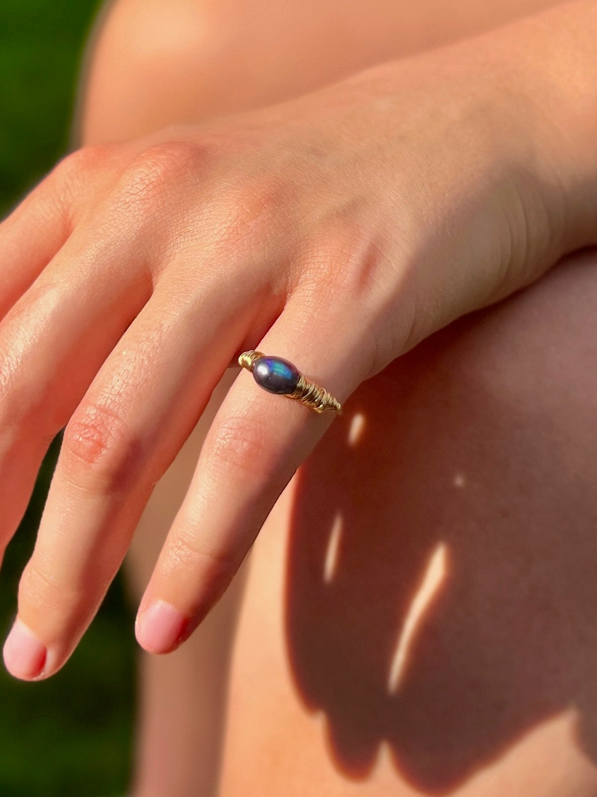 Golden Tide Pearl Ring (Small)