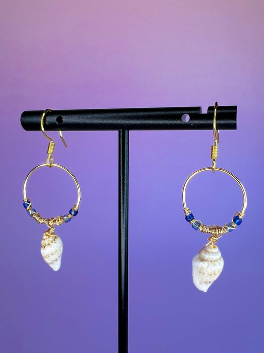 Sea Snail Dangle Earrings