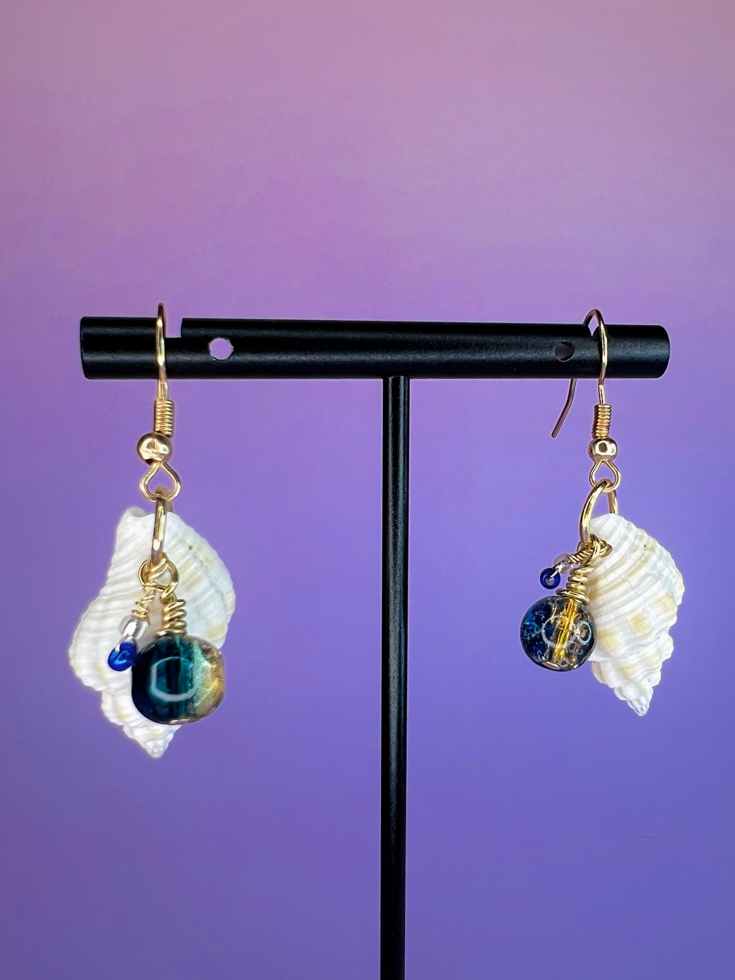 Mini Conch Dangle Earrings
