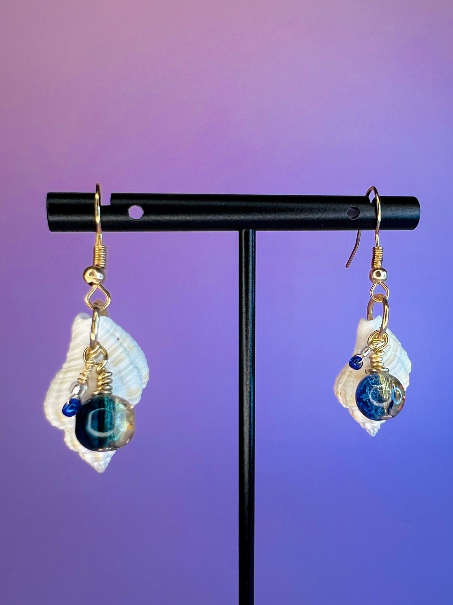 Mini Conch Dangle Earrings