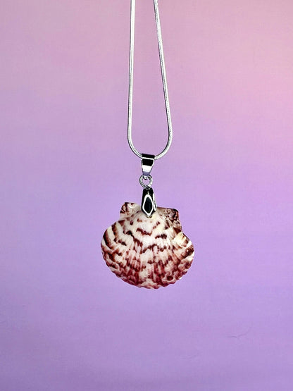 Calico Scallop Pendant Necklace