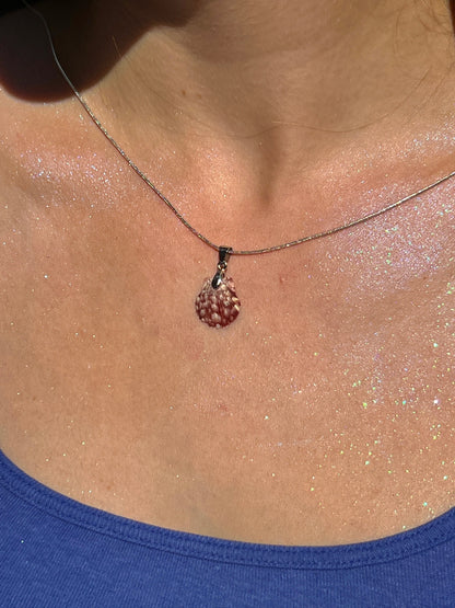 Petite Calico Scallop Pendant Necklace